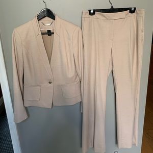 Cream Luxe suiting jacket and pants!